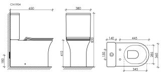 Напольный унитаз Ceramica Nova Star CN1904 безободковый белый